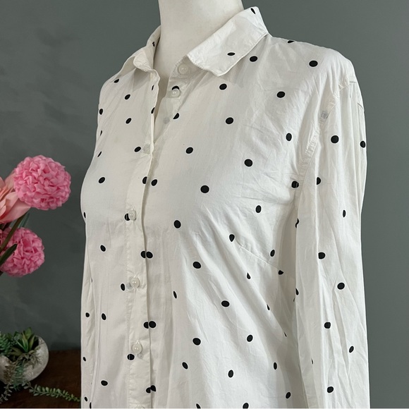 L.O.G.G 100% Cotton Polka Dot Button Up Long Sleeve - Picture 6 of 12